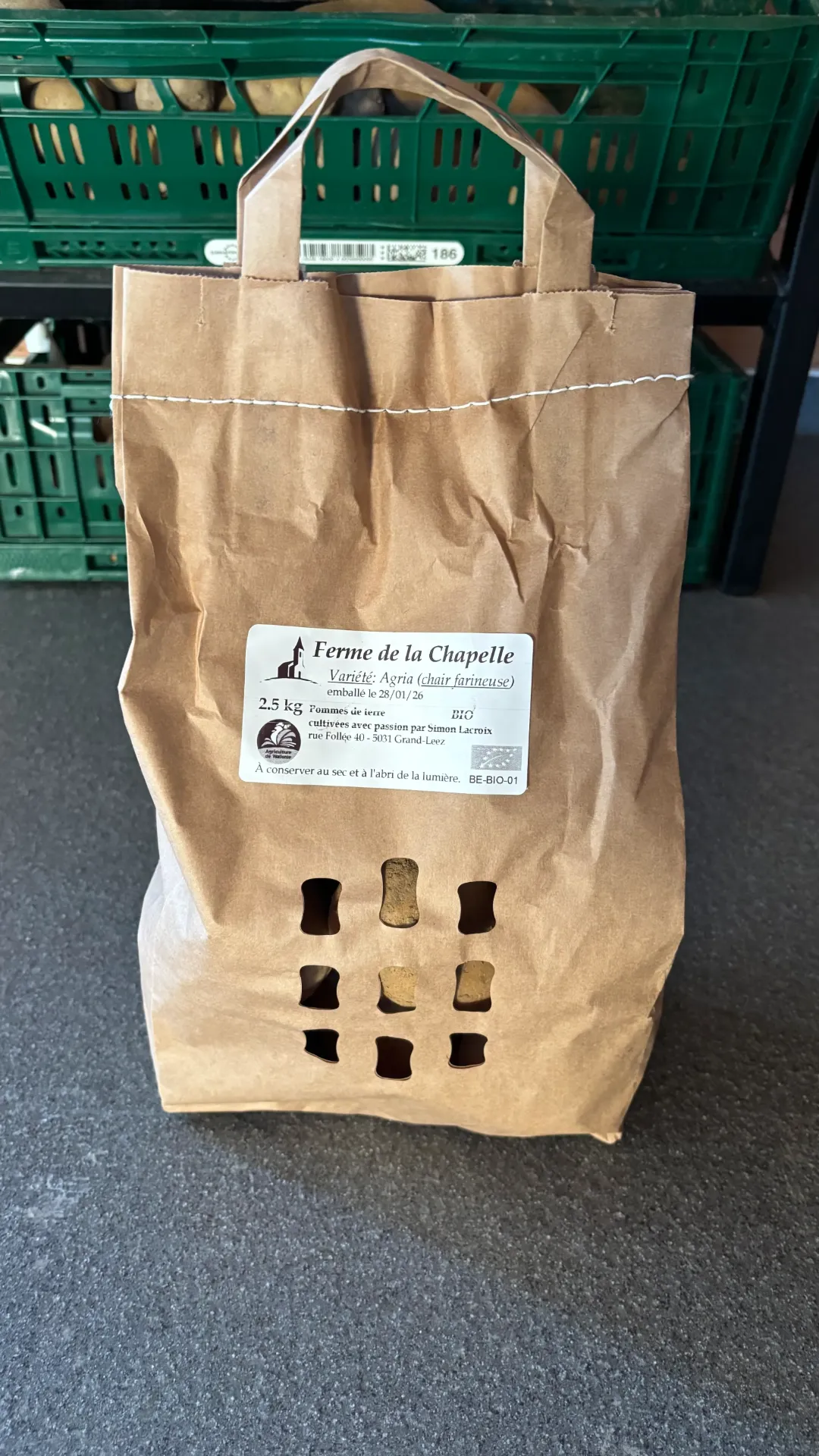 Pomme de Terre Sac (2,5kg) Bio (Chair Ferme)